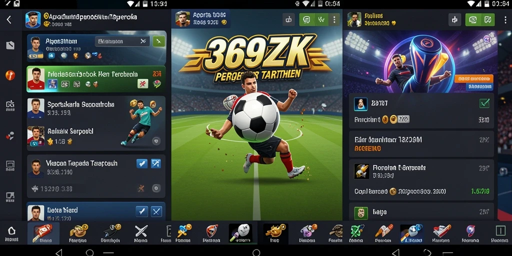 Tampilan gameplay aplikasi Sportsbook 369ZK yang interaktif dan dinamis.