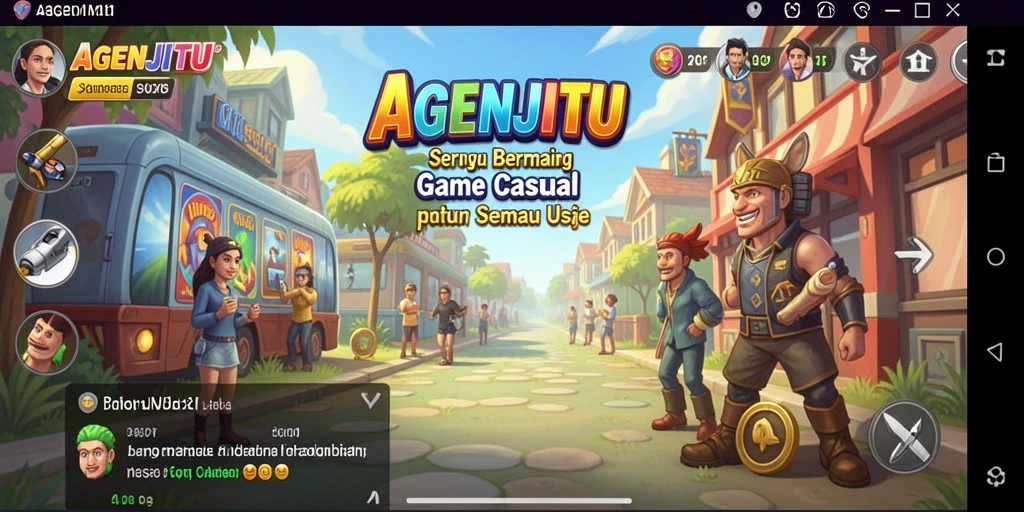 Tangkapan layar gameplay AGENJITU yang mengasyikkan dan penuh warna.