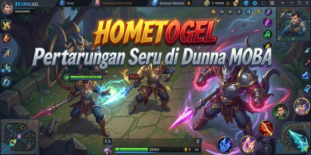 Tampilan gameplay menarik dari HOMETOGEL dengan karakter yang beraksi.