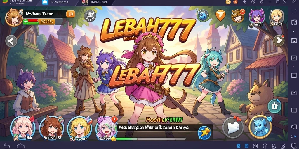 Screenshot gameplay LEBAH777 menampilkan karakter anime yang beraksi.