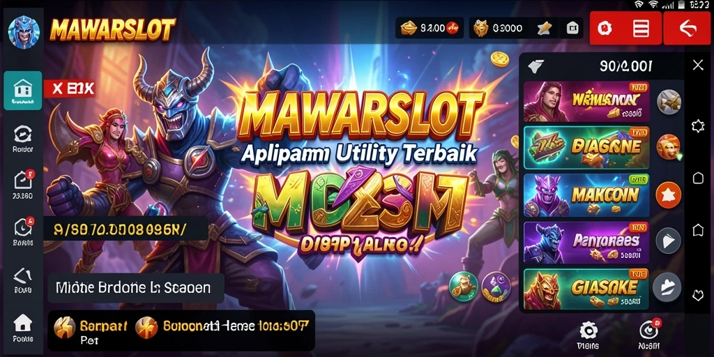 Tampilan antarmuka pengguna MAWARSLOT yang intuitif dan menarik.