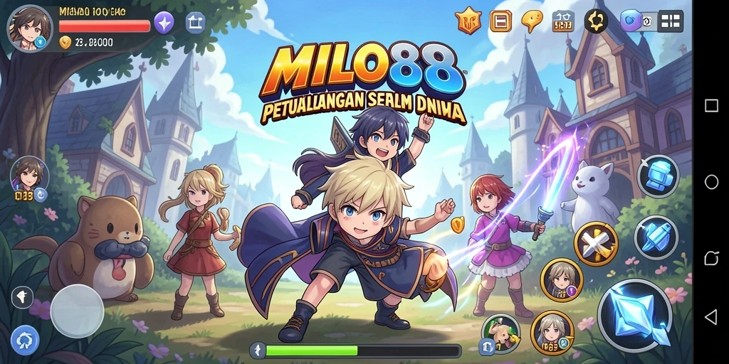 Tampilan gameplay yang menarik dan penuh aksi dalam MILO88.