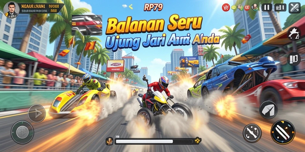 Gameplay balapan seru dengan grafik memukau di RP79.