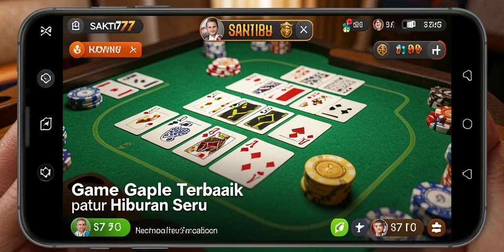 Tampilan seru gameplay Gaple di SAKTI77 yang mengasyikkan.