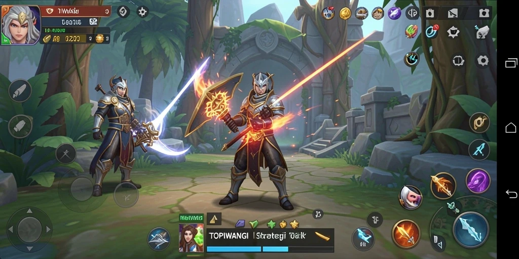 Tampilan menarik dari gameplay SLG di TOPIWANGI.