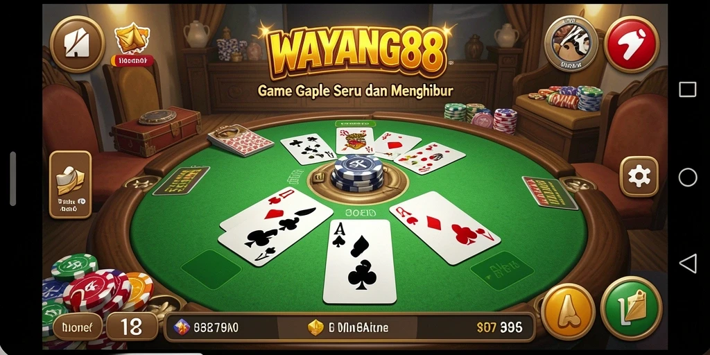 Tampilan gameplay Gaple yang seru dan menarik di WAYANG88.